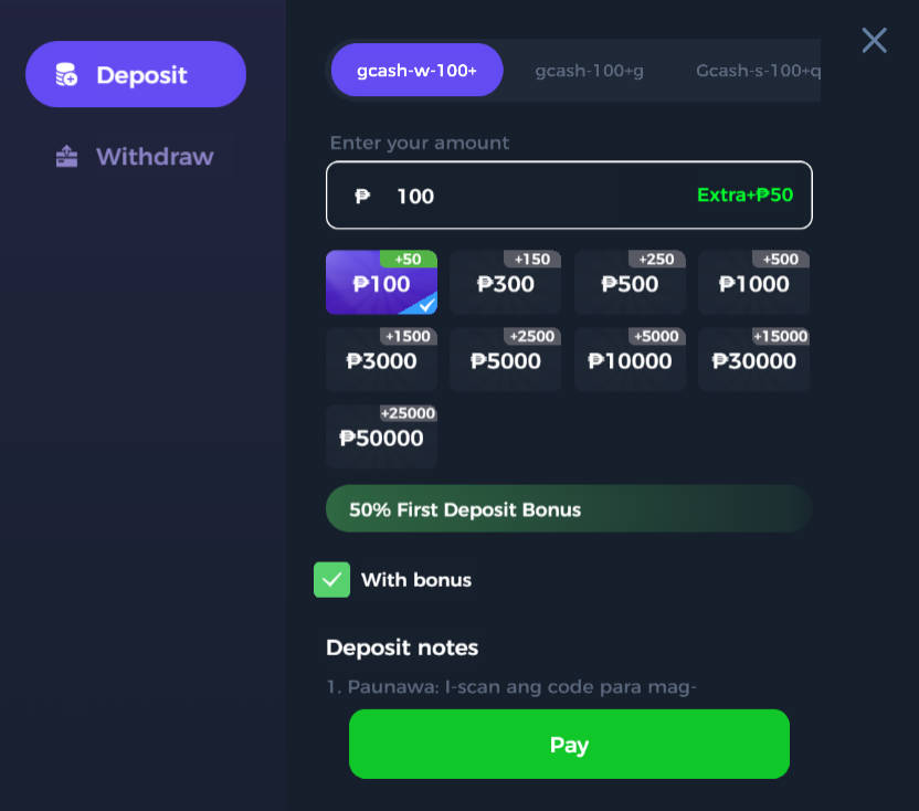 Deposit Taya777 via local banks